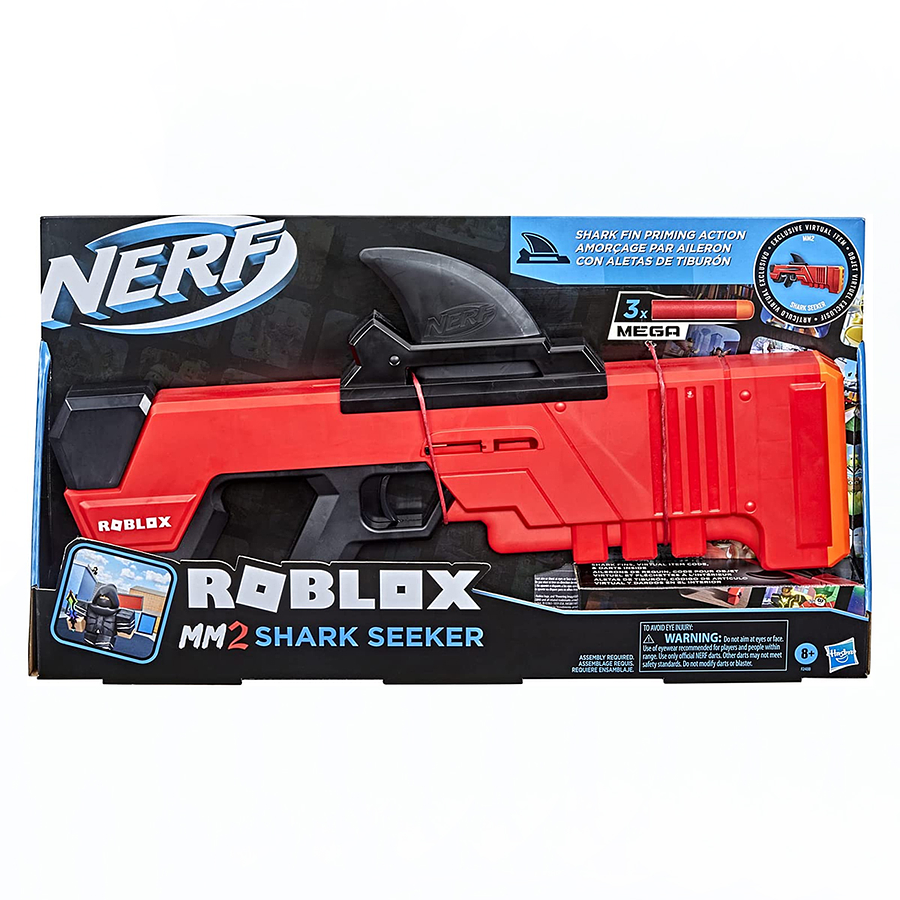 Lanzador Nerf Roblox MM2 Shark Seeker Hasbro F2489