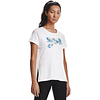 POLERA MUJER UNDER ARMOUR FLORAL WORDMARK GRAPHI 1365139-100