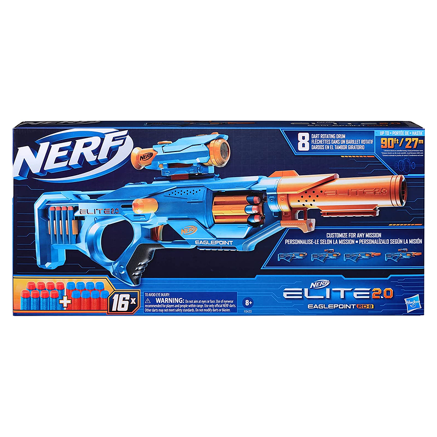 Lanzador Nerf Elite 2.0 Eaglepoint RD-8 Hasbro F0424