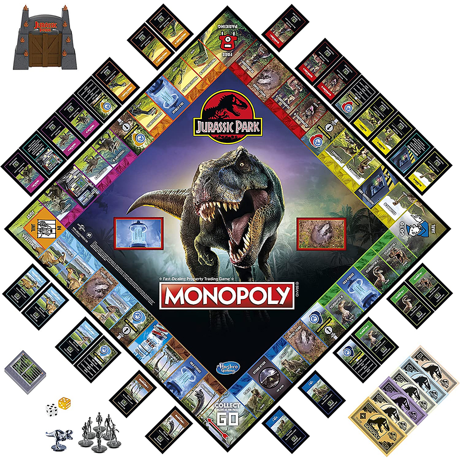 Monopoly Jurassic Park juego de mesa Hasbro F1662