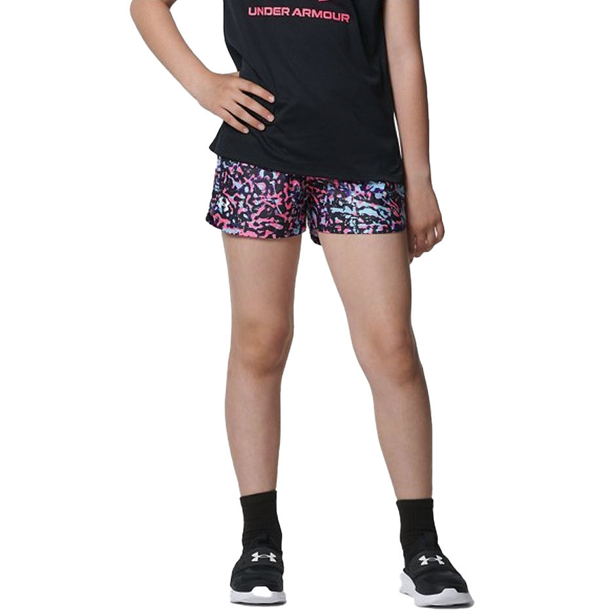 Under Armour Girl's Play Up Print Shorts - 1363371-682-S