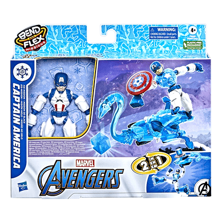 Figura Fan Marvel Bend and Flex Missions Capitan America F5868 