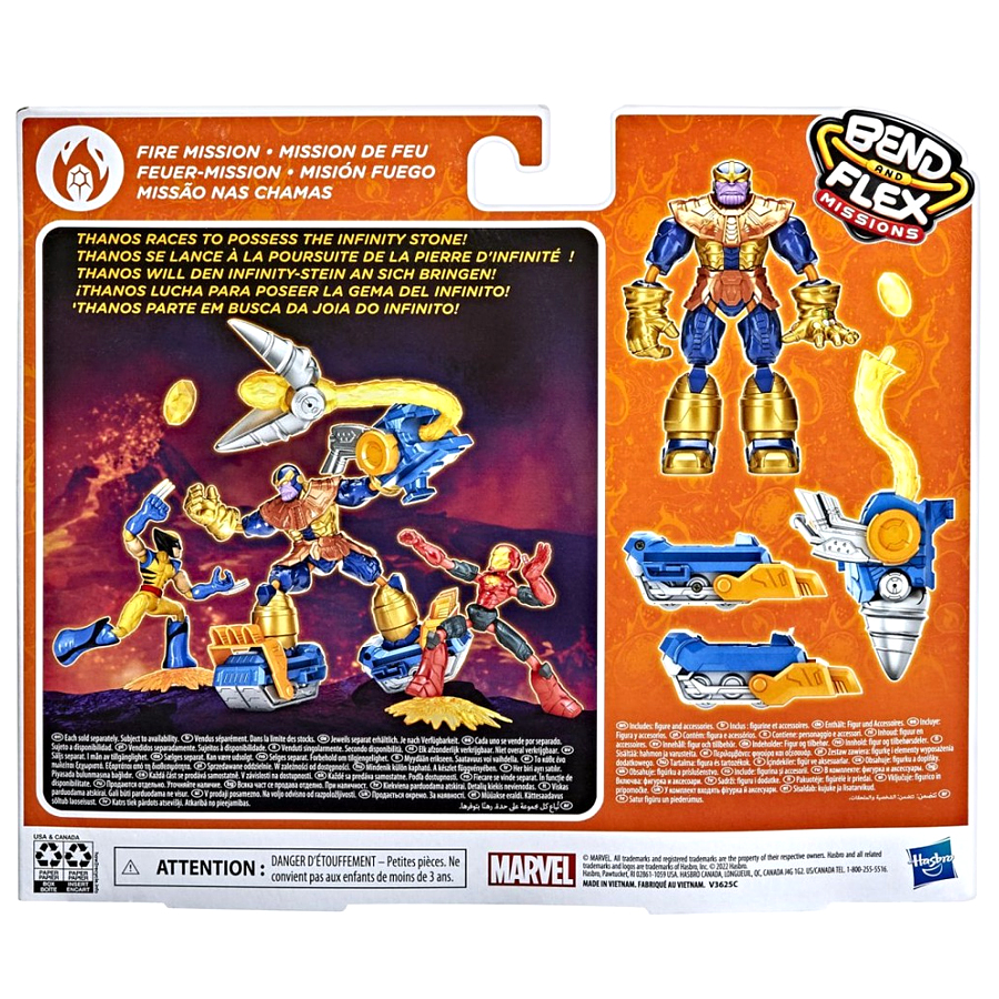 Figura Fan Marvel Bend and Flex Missions Thanos F5869