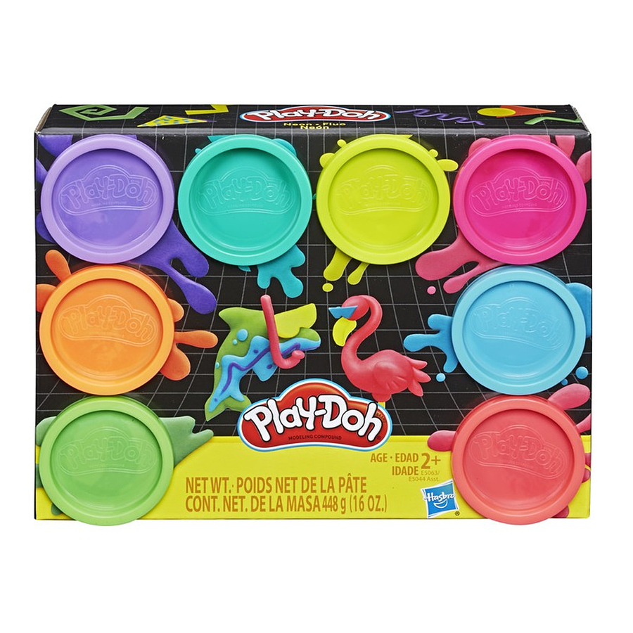 Masas y Plastilinas Play-Doh Clásico Colores Neon Hasbro E5063