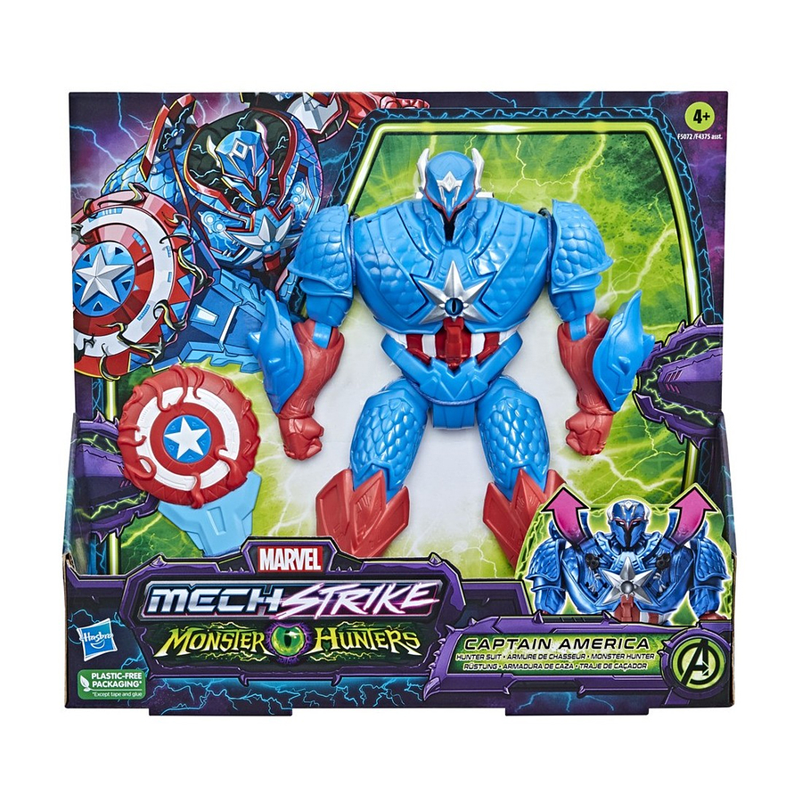 Figura Marvel Mechstrike Capitan America Armadura de Caza F5072