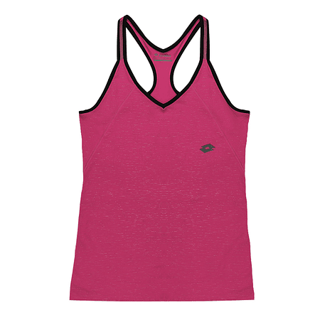 POLERA DEPORTIVA SIN MANGA MUJER LOTTO TANK TRAINNING PINK I8035B