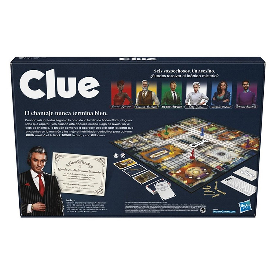 Clue Juego de Misterio y Deducción Clásico Hasbro F6420