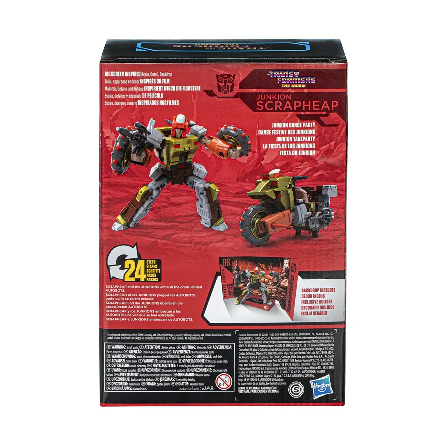 Transformers Studio Series Voyager – Junkion Scrapheap 86-24 – Action Figure 16,5 Cm Ispirata A 'The Transformers: The Movie' – Si Trasforma In Moto