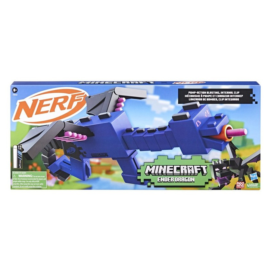 Lanzador Nerf Minecraft Ender Dragon Hasbro F7913