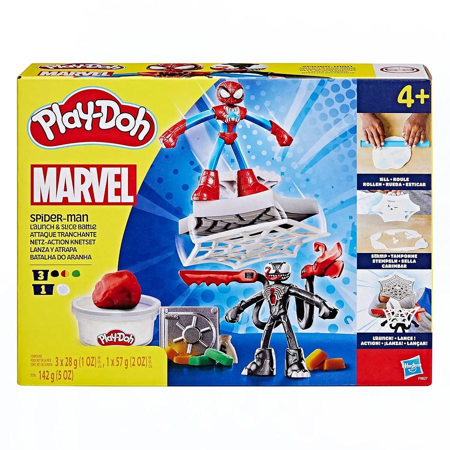 Masas y Plastilinas Play-Doh Marvel Spiderman Lanza y Atrapa F9827