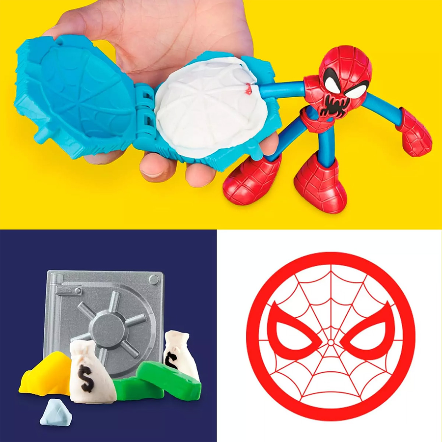 Masas y Plastilinas Play-Doh Marvel Spiderman Lanza y Atrapa F9827