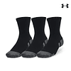 Calcetines Unisex Under Armour Performance Cotton 3 Pack Mid Negro 1379530-001
