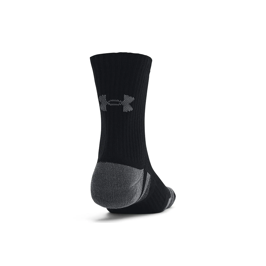 Calcetines Unisex Under Armour Performance Cotton 3 Pack Mid Negro 1379530-001
