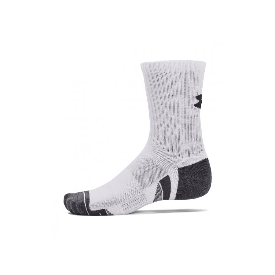 Calcetines Unisex Under Armour Performance Cotton 3 Pack Mid Blanco 1379530-100