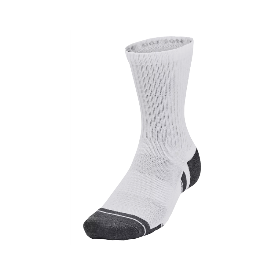 Calcetines Unisex Under Armour Performance Cotton 3 Pack Mid Blanco 1379530-100
