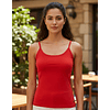 Camiseta de Mujer Elasticada de Algodón Northland Gina Ls Red 02-029212