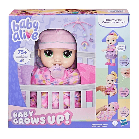 Baby Alive Baby Grows Up Lala Hasbro G1444 Muñeca Interactiva que Crece