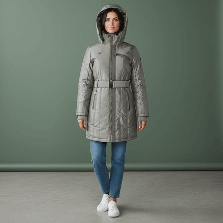 Parka Mujer Northland Larga de  Pluma/Fibra Verde Olivo 02-0668922