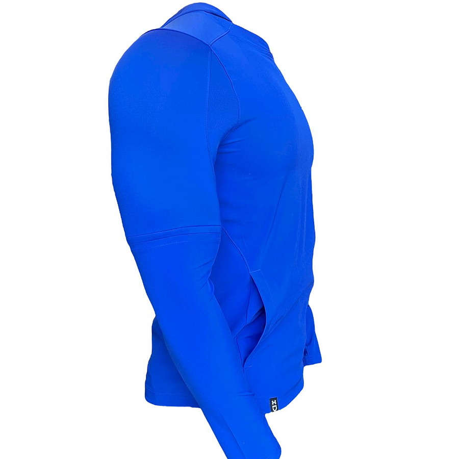 Polera Deportiva Manga Larga de Hombre Elasticada con Capucha Under Armour Cage 1374376-400