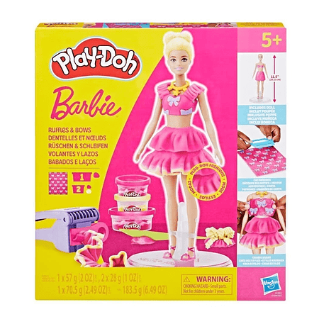 Play-Doh Barbie Ruffles and Bows Doll Set de Moda Creativa Hasbro G1361 