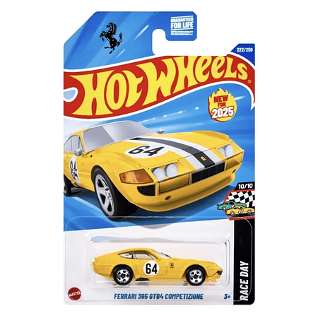 Hot Wheels Ferrari 365 GTB4 Competizione Race Day New 2025 Amarillo