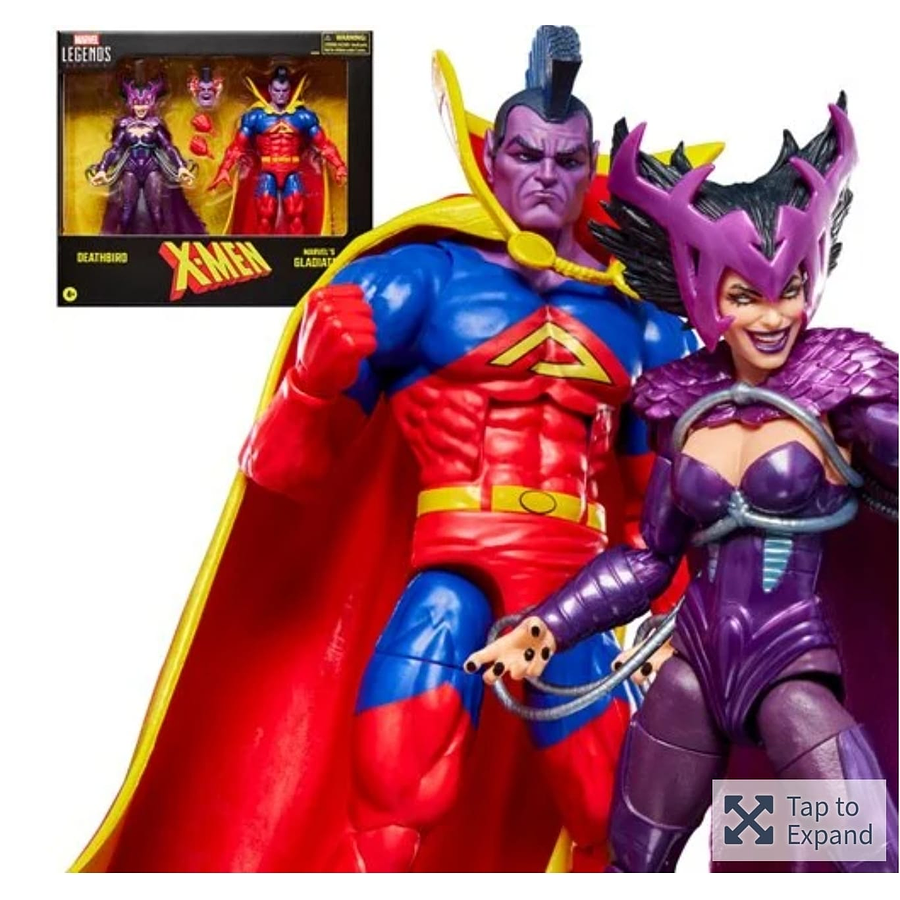 Deathbird y Gladiator de Marvel Pack Figuras de acción Marvel Legends X-Men Hasbro G0582