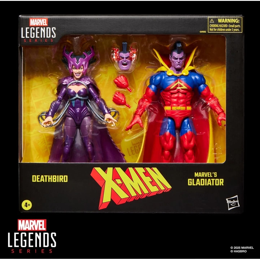 Deathbird y Gladiator de Marvel Pack Figuras de acción Marvel Legends X-Men Hasbro G0582