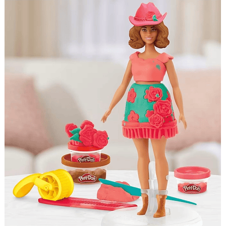 Play Doh, Set De Masa Moldeable Barbie, Rosas Y Cerquillos G1360