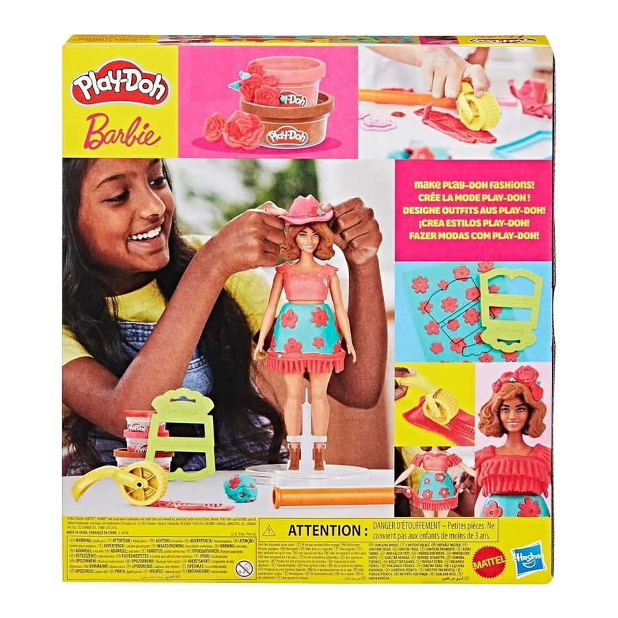 Play Doh, Set De Masa Moldeable Barbie, Rosas Y Cerquillos G1360