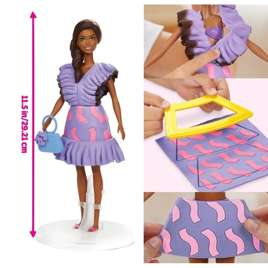 Play-Doh Set de muñeca Barbie Fashionista con volantes G1359