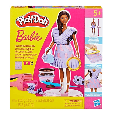 Play-Doh Set de muñeca Barbie Fashionista con volantes G1359