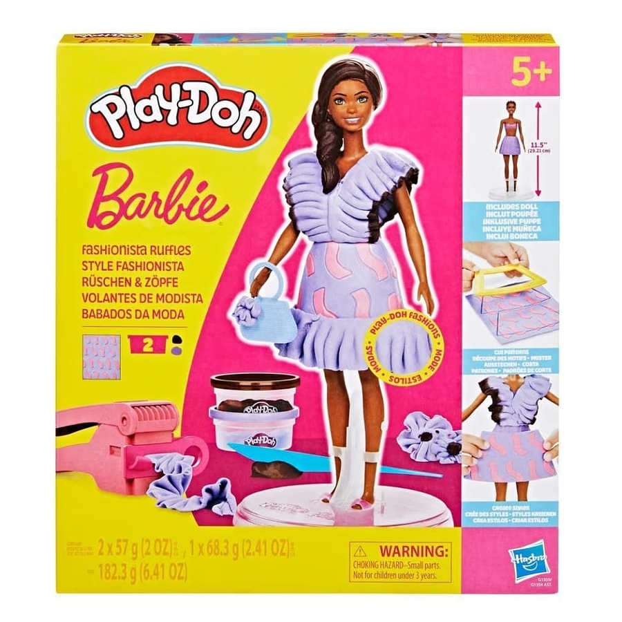 Play-Doh Set de muñeca Barbie Fashionista con volantes G1359