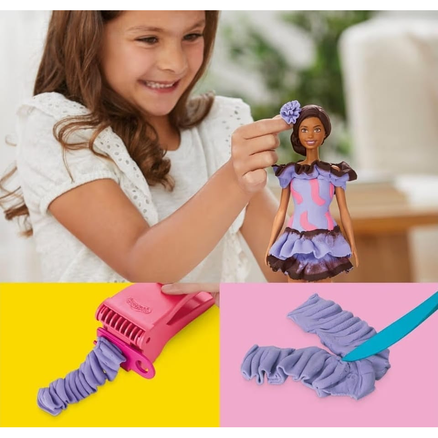 Play-Doh Set de muñeca Barbie Fashionista con volantes G1359