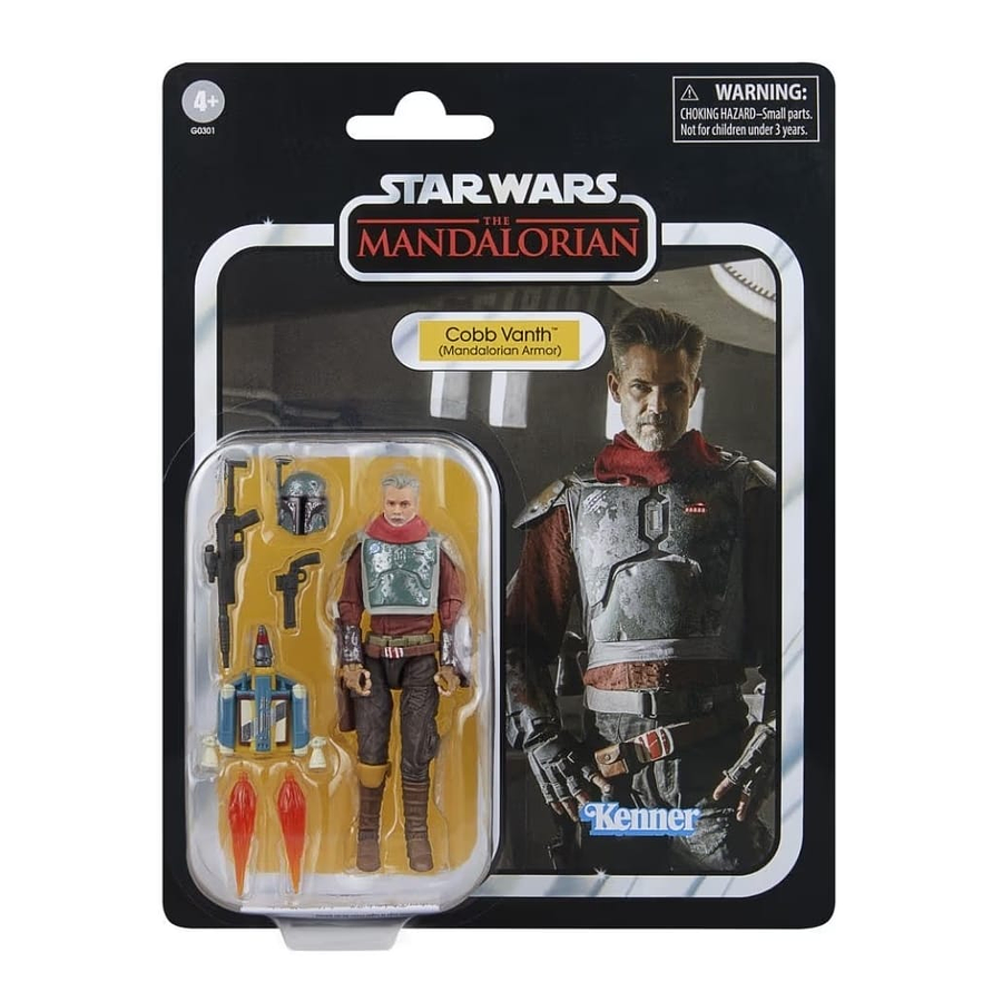 Figura de acción Cobb Vanth con armadura mandaloriana Star Wars The Vintage Collection G0301