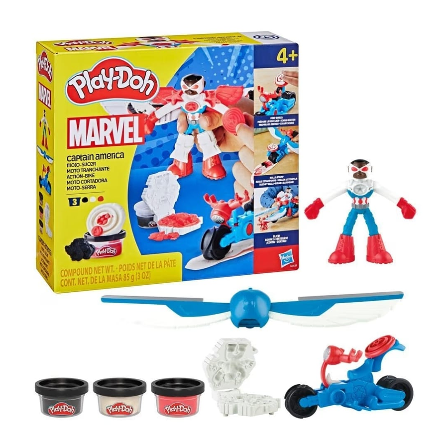 Play-Doh Marvel Captain America Moto-Slicer Playset G0555