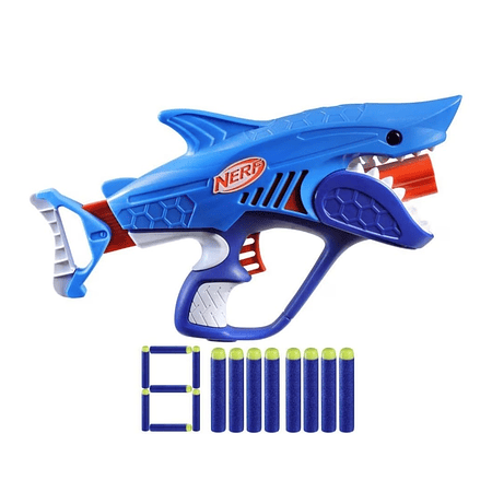 Nerf Junior Wild Sharkfire, incluye 8 dardos Nerf Elite, para mayores de 6 años F8645