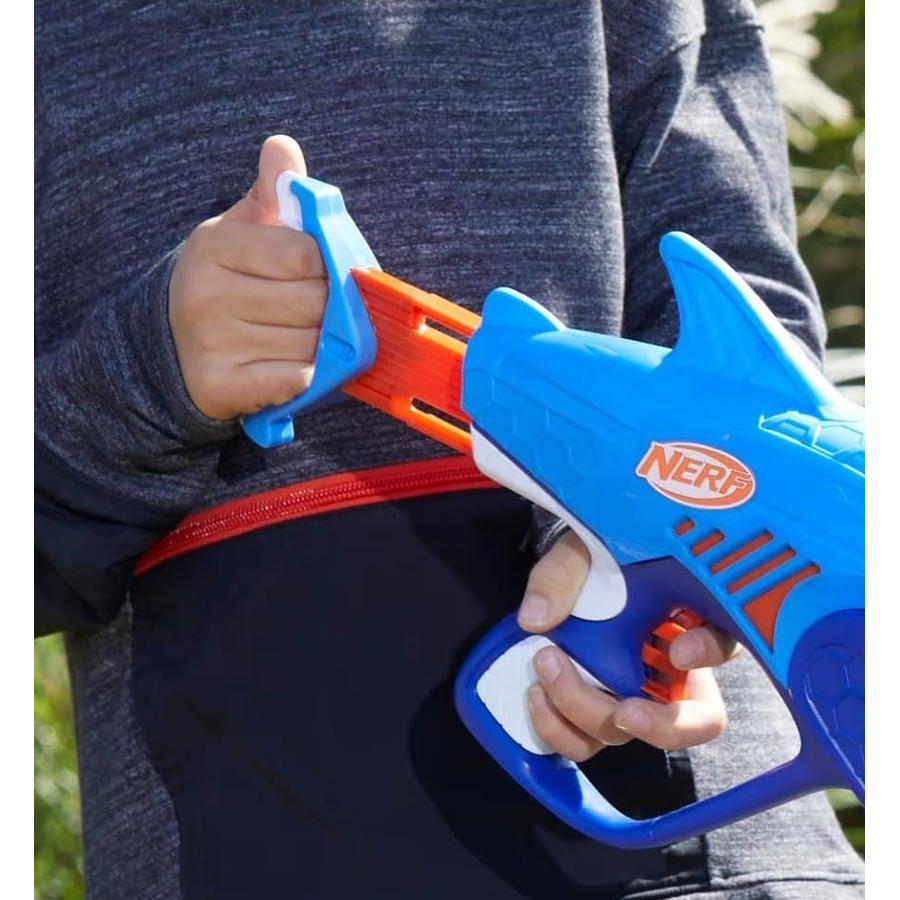 Nerf Junior Wild Sharkfire, incluye 8 dardos Nerf Elite, para mayores de 6 años F8645