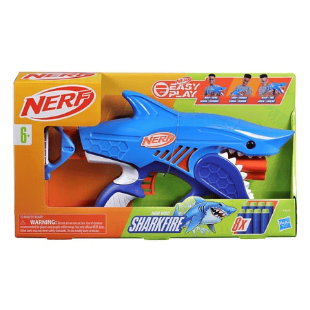 Nerf Junior Wild Sharkfire, incluye 8 dardos Nerf Elite, para mayores de 6 años F8645