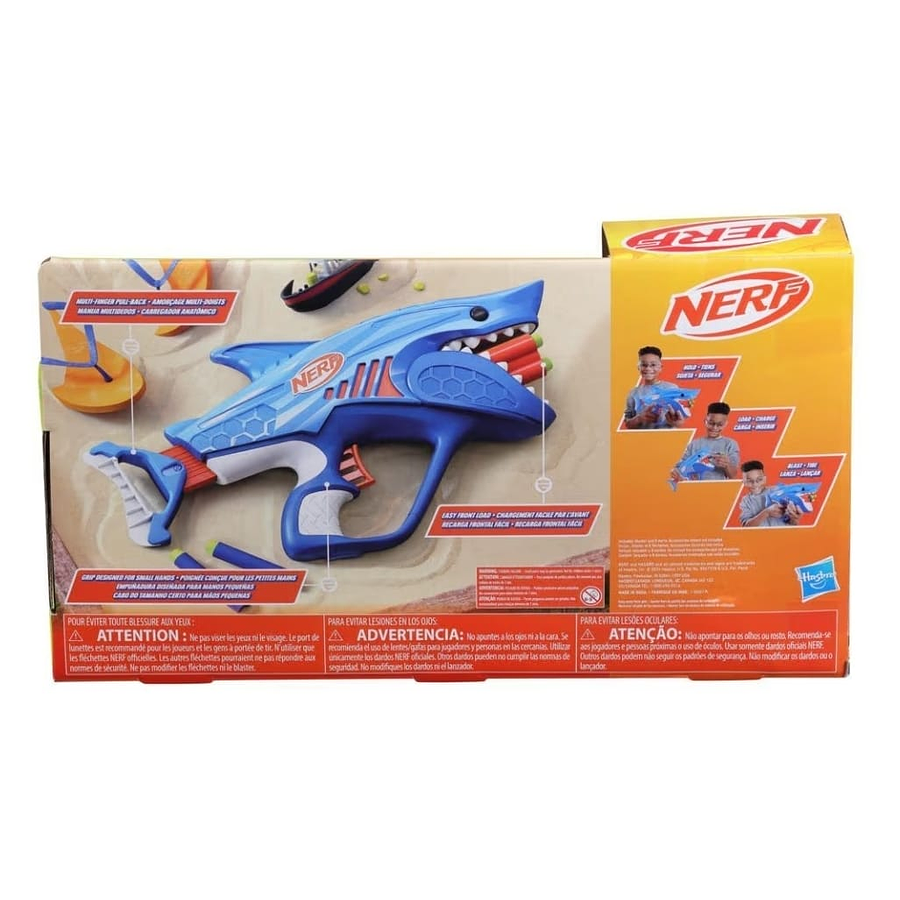 Nerf Junior Wild Sharkfire, incluye 8 dardos Nerf Elite, para mayores de 6 años F8645