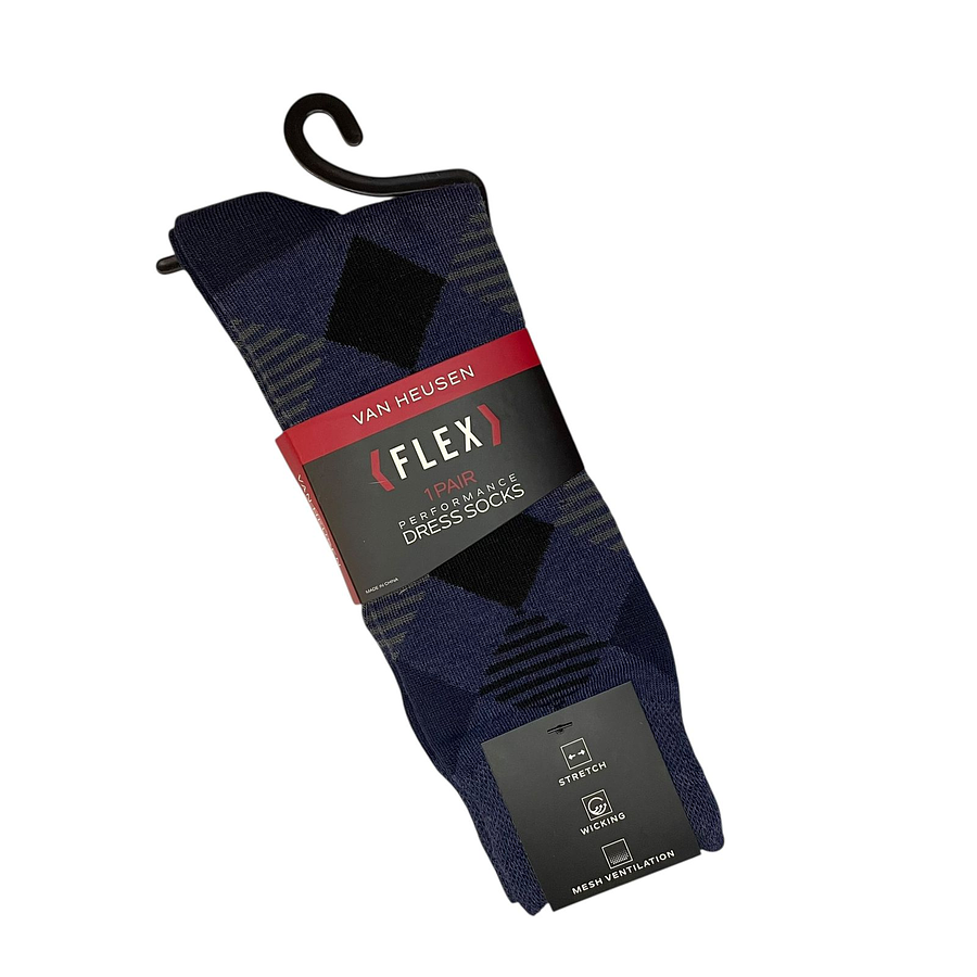 Calcetines de Vestir Van Heusen Flex Performance Hombre: Elásticos, Transpirables y Cómodos (1 Par)