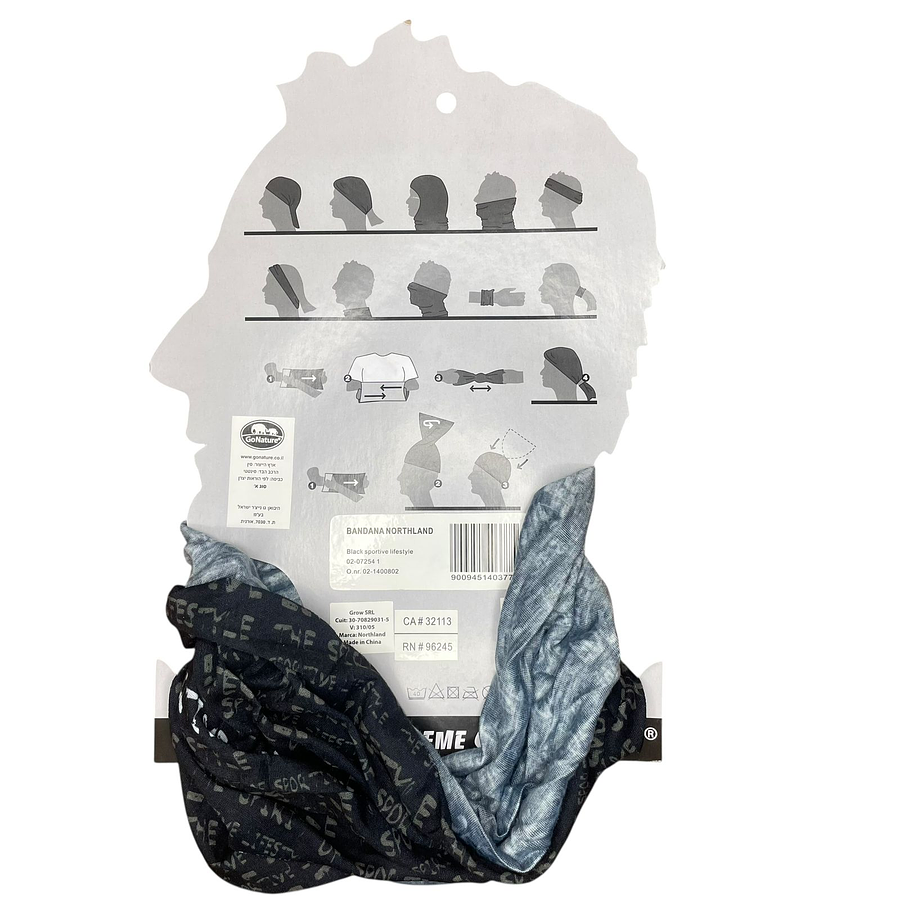Bandana Northland Sportive Lifestyle Black 02-072541