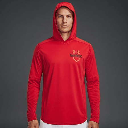 Under Armour Hooded Cage 1374376-600 Polerón Deportivo UA Storm Hombre Rojo Elasticado