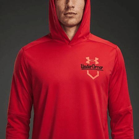 Under Armour Hooded Cage 1374376-600 Polerón Deportivo UA Storm Hombre Rojo Elasticado