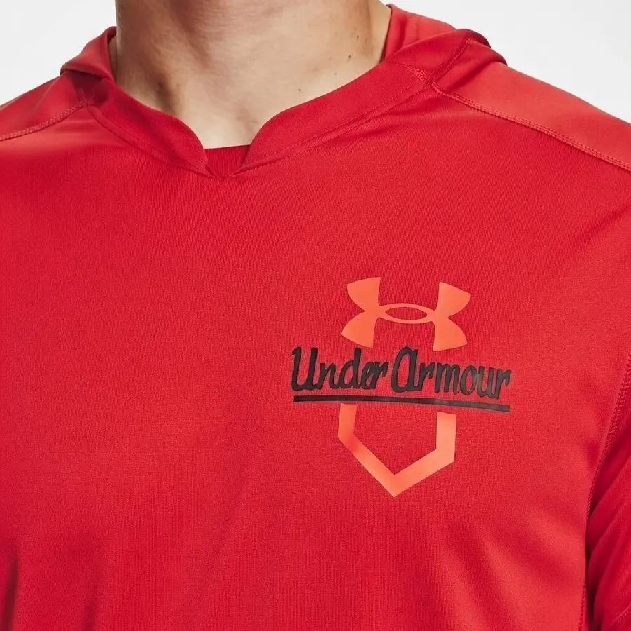 Under Armour Hooded Cage 1374376-600 Polerón Deportivo UA Storm Hombre Rojo Elasticado