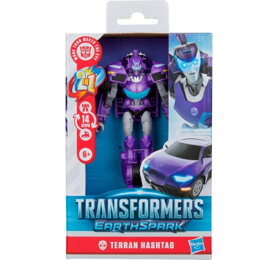Figura Transformers EarthSpark Deluxe Class Terran Hashtag Hasbro G0992
