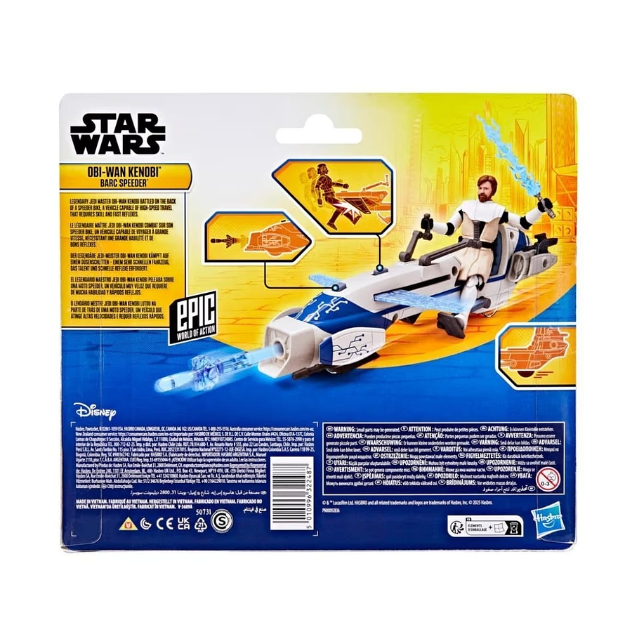 Figura Star Wars Obi-Wan Kenobi & BARC Speeder Bike Epic World of Action Hasbro G0778