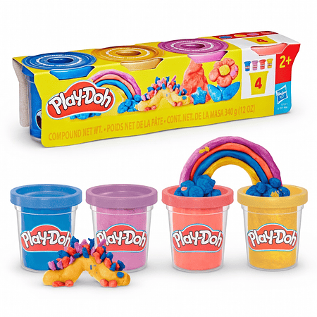 Play-Doh 4 Pack Confetti Compound Hasbro G1737