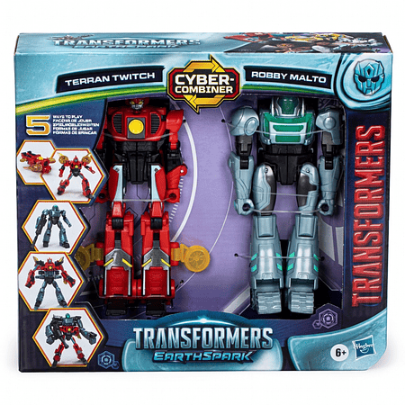 Transformers EarthSpark Cyber-Combiner Terran Twitch and Robby Malto F8438
