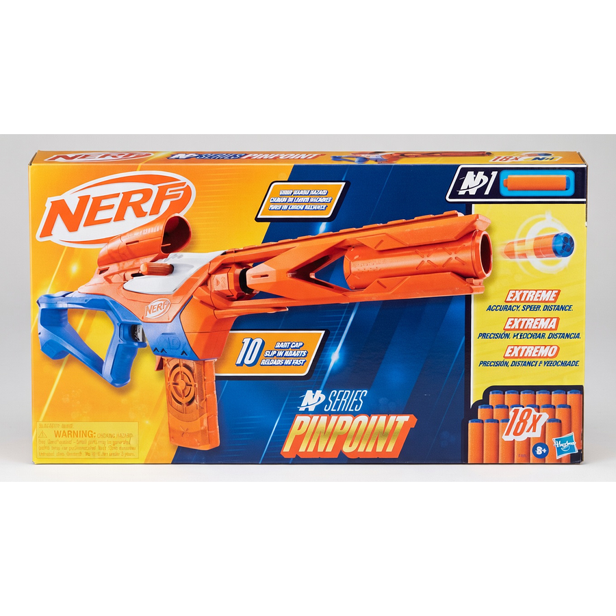 Lanzador Nerf N Series Pinpoint Hasbro F8622 con 18 Dardos N1 y Clip de 10