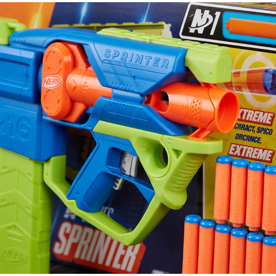Lanzador Nerf N Series Sprinter Motorizado Hasbro F8626 con 16 Dardos N1